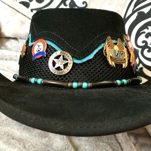 Men's Sabbatini size medium vintage hat with pins